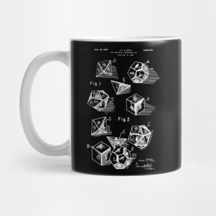 Dice Set Tabletop Games Patent Blueprints 1963 Mug